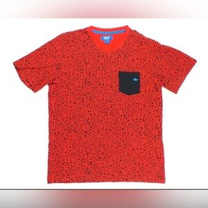 adidas Red and Black Short Sleeve Tee 2XL